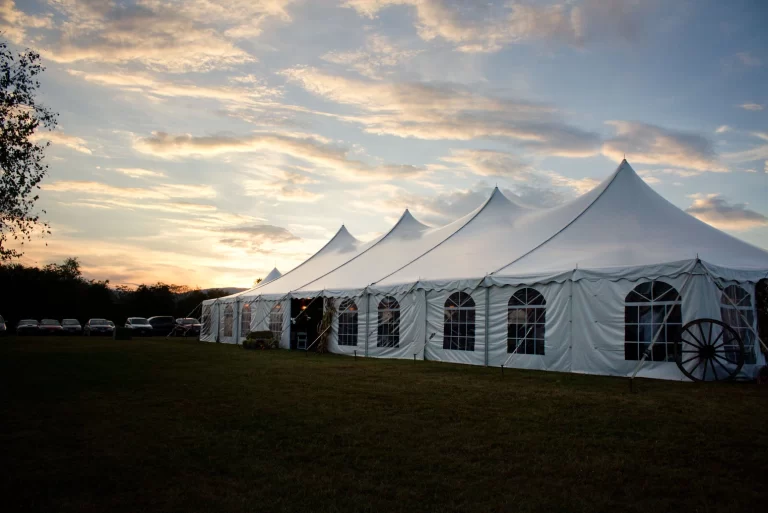 tent at sunset