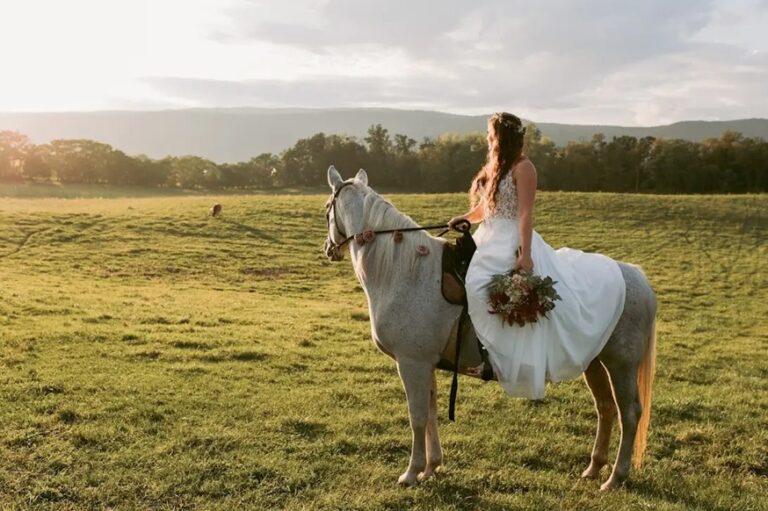 bride on horseback