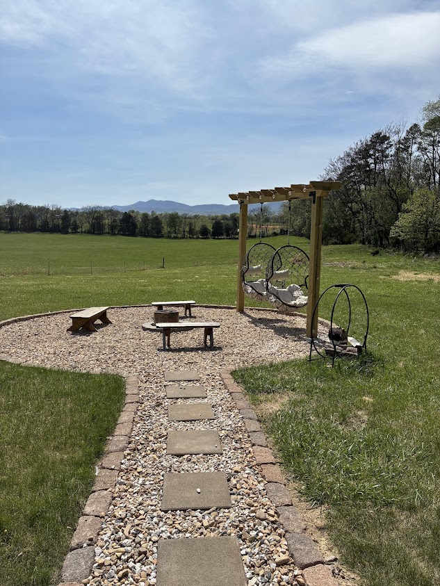 outdoor seating area