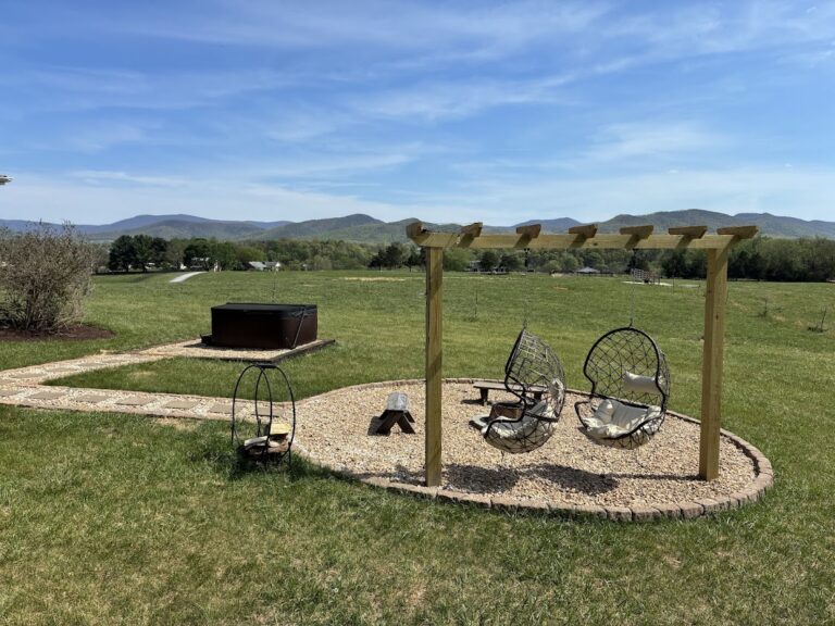 outdoor hot tub area