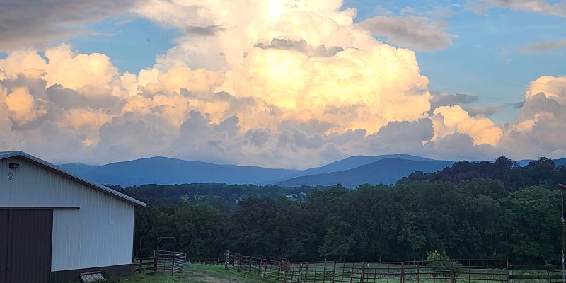 clouds over the mountains