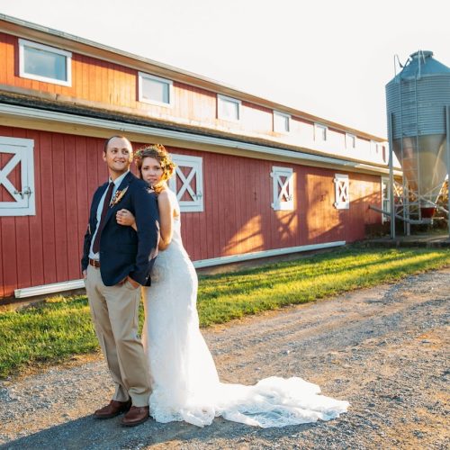 couple at the barn