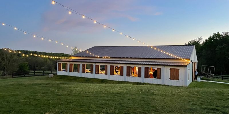 pavilion with lights