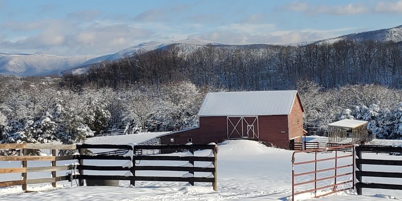 ranch in winter
